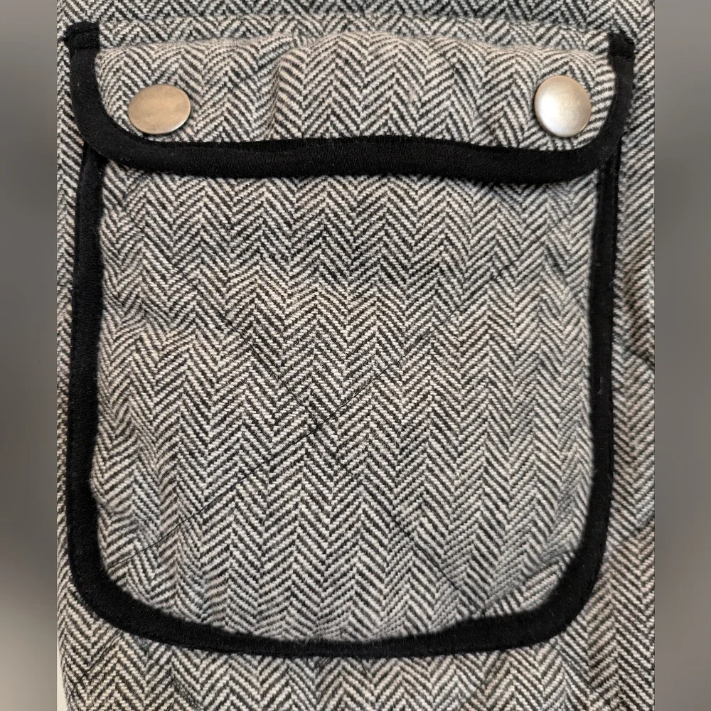 NWT Altar’d State Quilted Herringbone Wool Vest Fall Winter Cozy Warm Sz. Small - Picture 4 of 11
